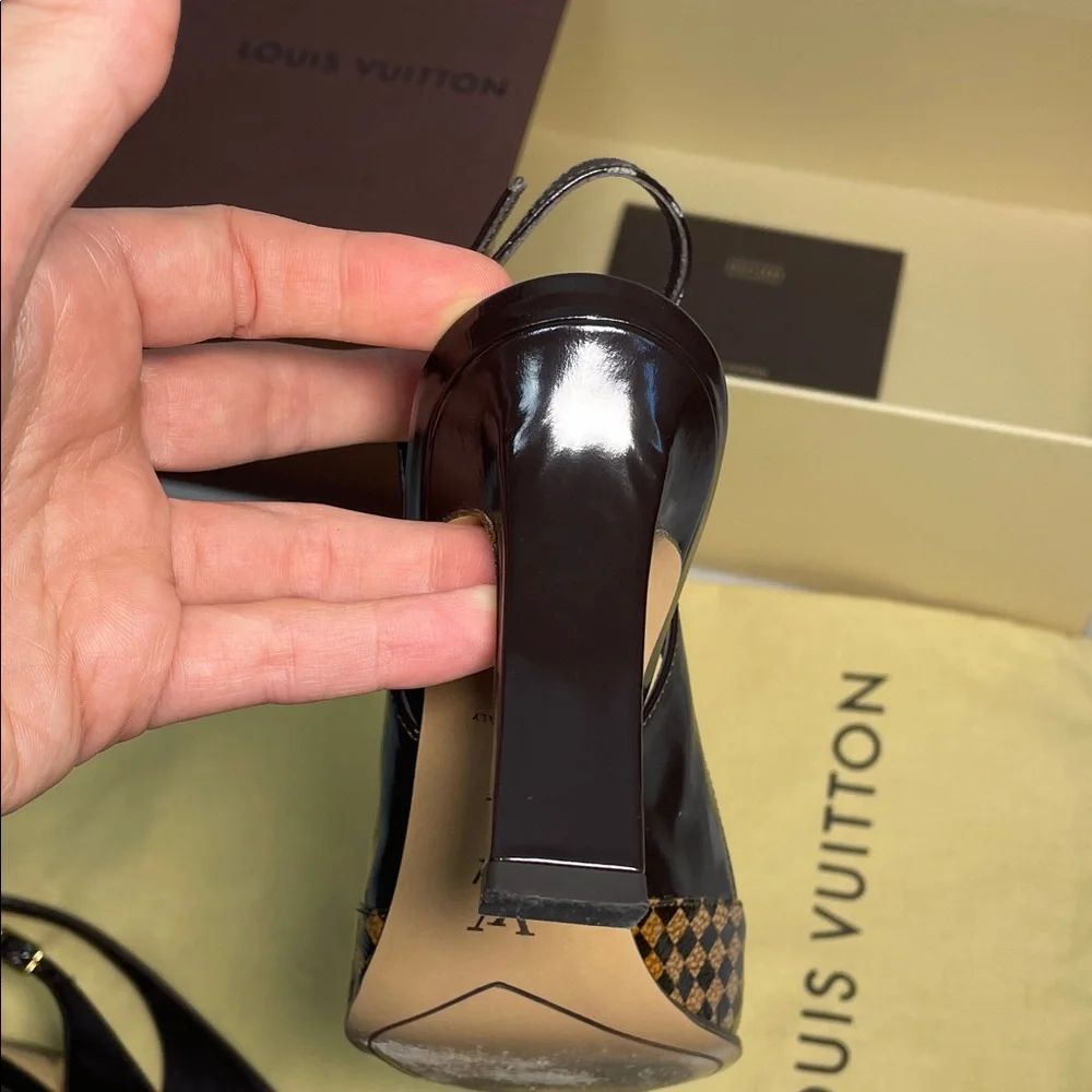 Louis Vuitton Black and Brown Heels
